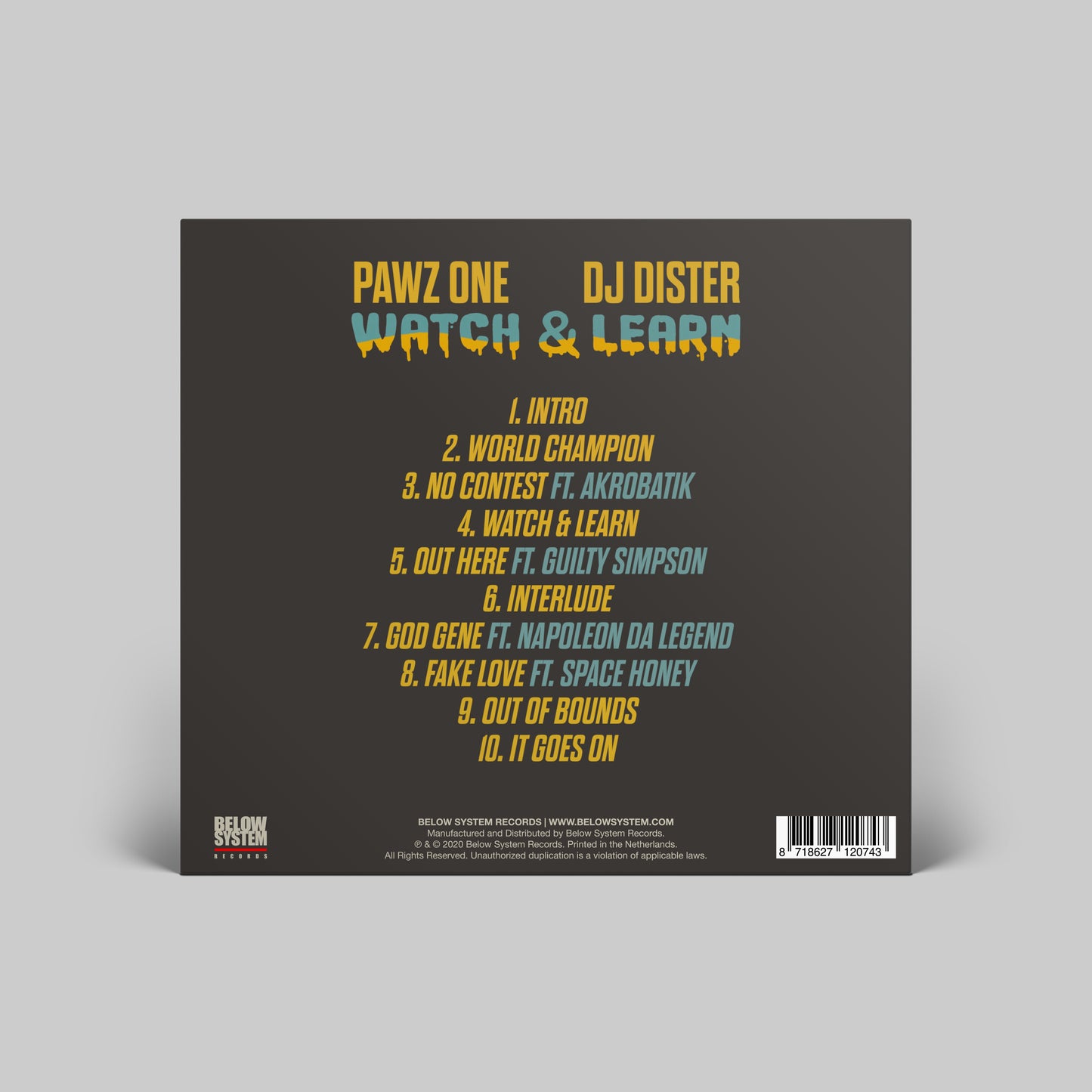 Pawz One & DJ Dister - Watch & Learn (CD)