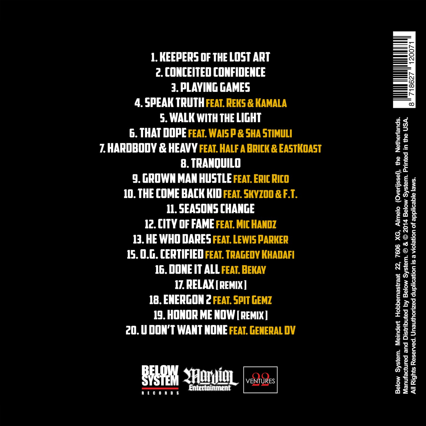 Shabaam Sahdeeq - Keepers Of The Lost Art (CD)